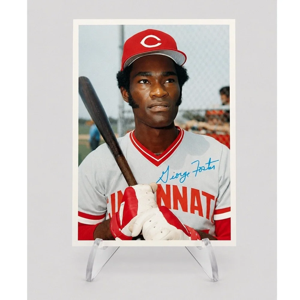 1980 Topps George Foster Cincinnati Reds Baseball Card 24 of 60 Oversized 5x7